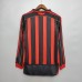 AC Milan 06/07 Home Red&Black Long Sleeve Soccer Jersey